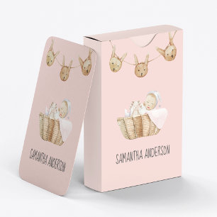 Jeu De Cartes Beauté moderne Pastel Pink Nom de l'enfant