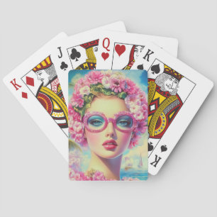 Jeu De Cartes Beauté tropicale rétro