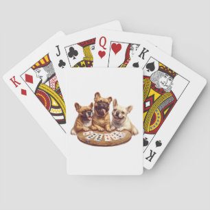 Jeu De Cartes Beaux Bulldogs français jouer des cartes