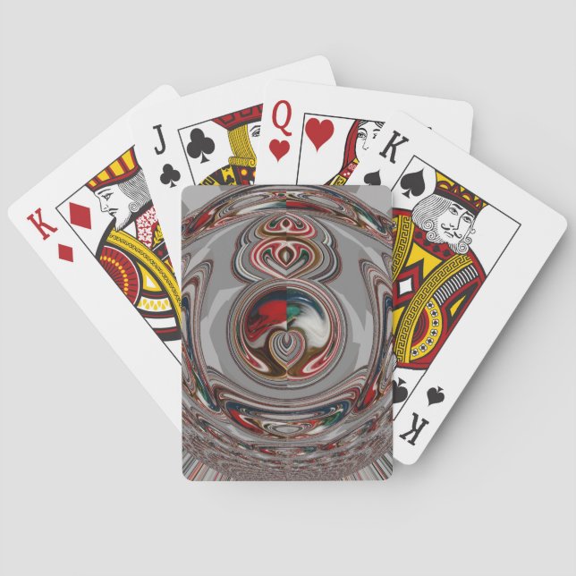 Jeu De Cartes Beaux Coeurs de Noël Fêtes Couleurs de saison (dos)