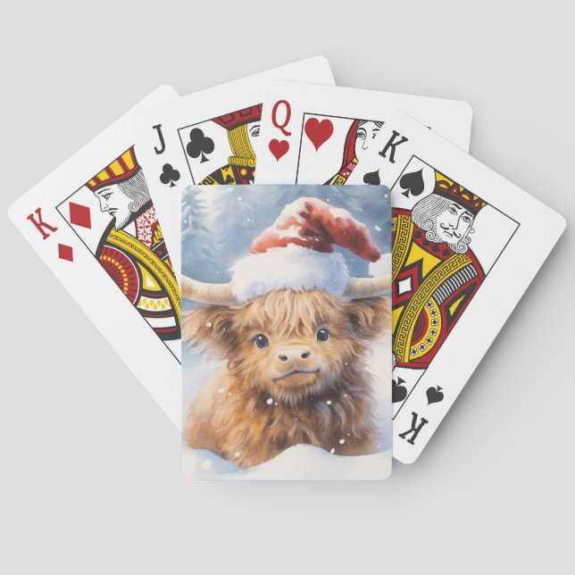 Jeu De Cartes Bébé adorable Noël Heifer (dos)