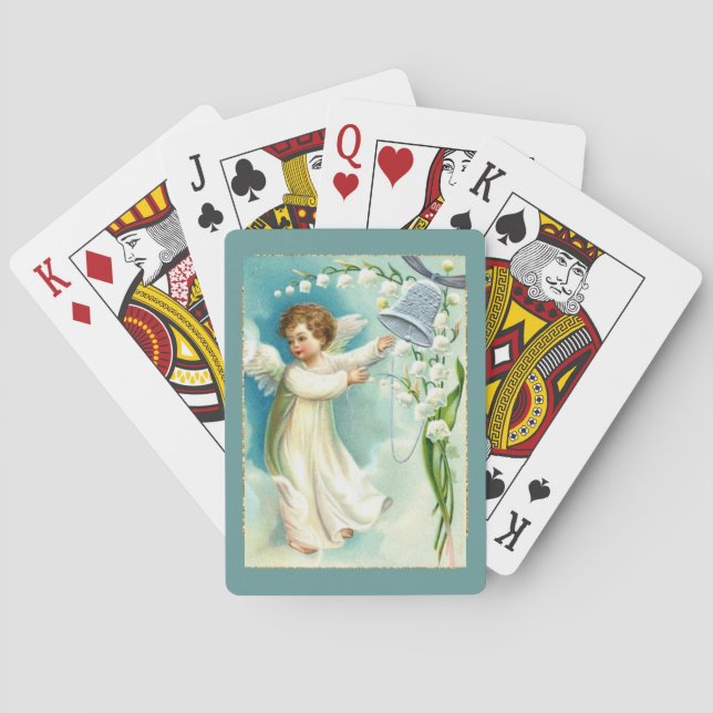 Jeu De Cartes Bébé Ange Avec Cloche Bleue (dos)