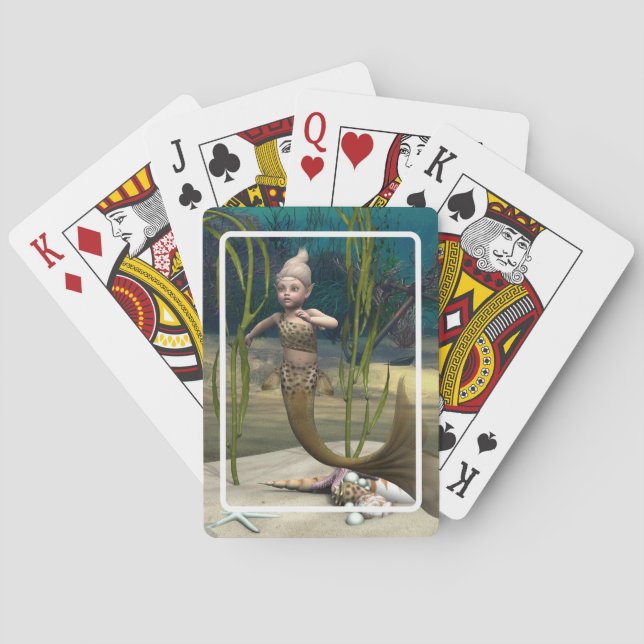 Jeu De Cartes Bébé sirène mignonne (dos)
