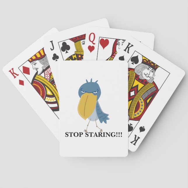Jeu De Cartes Bec-à-chausson drôle Arrête de regarder (dos)