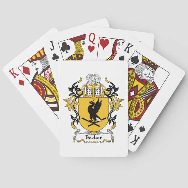 Jeu De Cartes Becker Family Crest (dos)