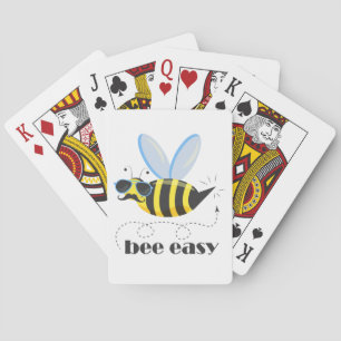Jeu De Cartes Bee caractère avec mustache lunettes de soleil Bee