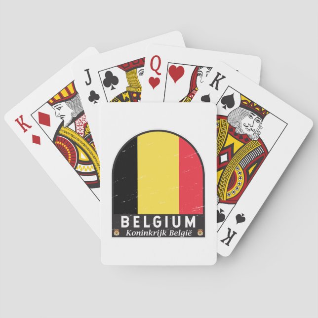 Jeu De Cartes Belgique - Emblème Distorsion Vintage (dos)