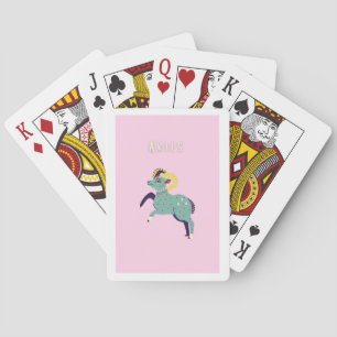 Jeu De Cartes Bélier rose, zodiaque, impression signe du zodiaqu