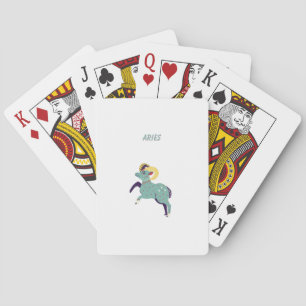 Jeu De Cartes Bélier rose, zodiaque, impression signe du zodiaqu