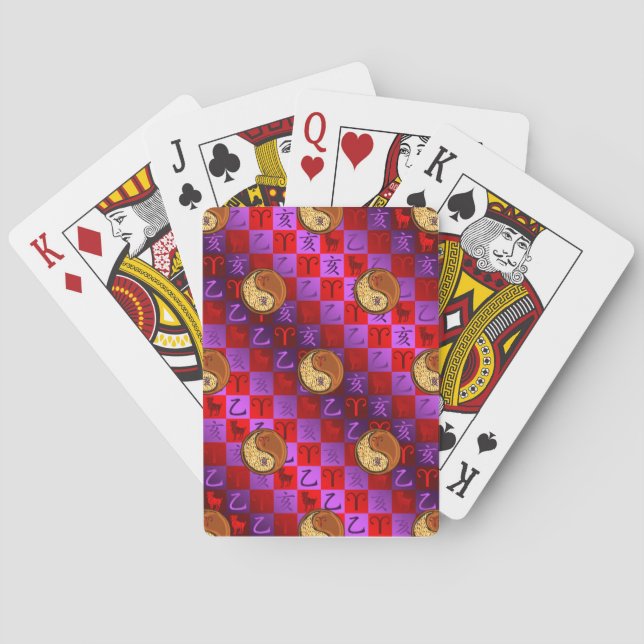 Jeu De Cartes Bélier & Sanglier de Bois  (dos)