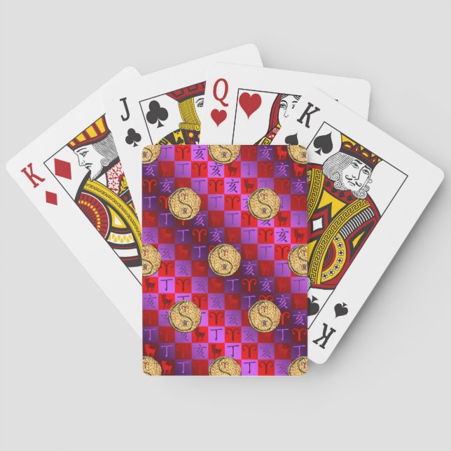 Jeu De Cartes Bélier & Sanglier de feu (dos)