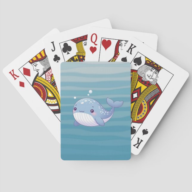 Jeu De Cartes Belle baleine côtière/nautique (dos)