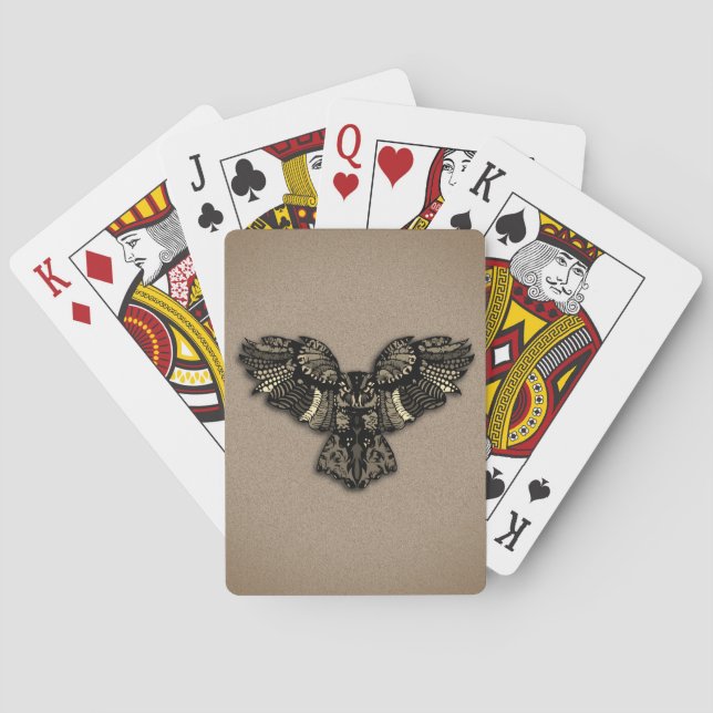 Jeu De Cartes Belle Chouette rustique (dos)