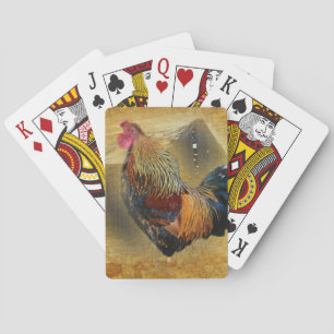 Jeu De Cartes Belle coop de poulet rôti et de grange rustique