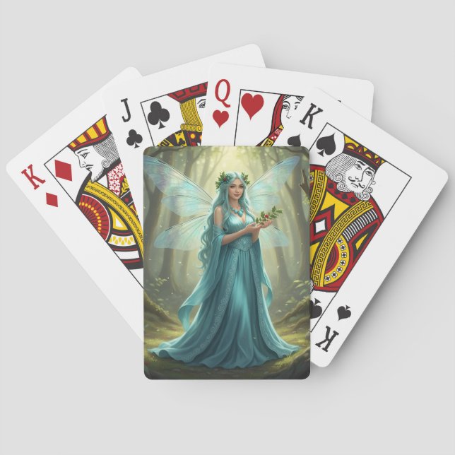 Jeu De Cartes Belle Décembre Turquoise Fairy (dos)