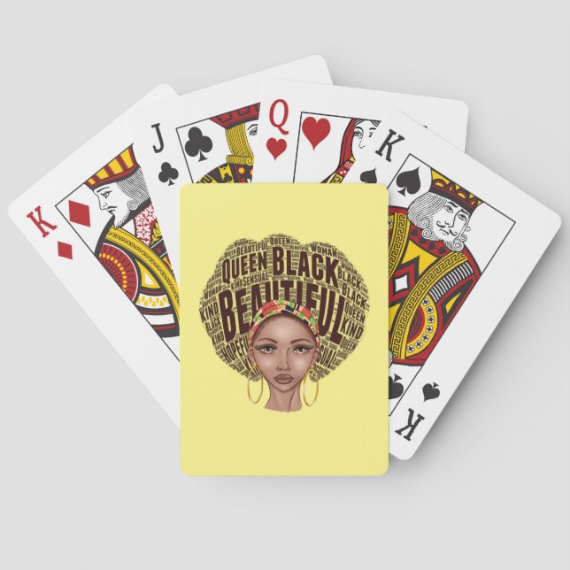Jeu De Cartes Belle Femme noire forte afrocentrique (dos)
