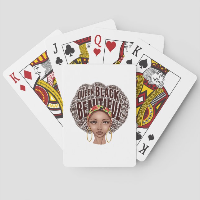 Jeu De Cartes Belle Femme noire forte afrocentrique (dos)