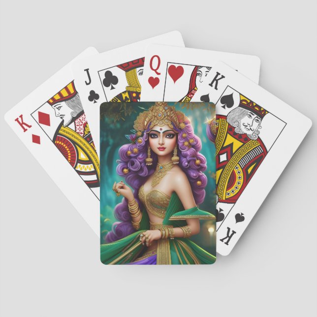 Jeu De Cartes Belle fille minette jouant aux cartes (dos)