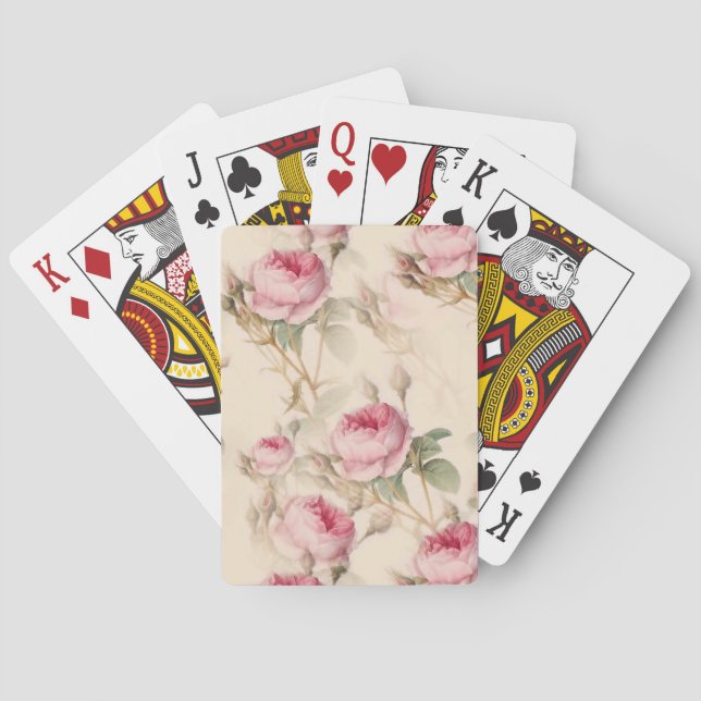 Jeu De Cartes Belle florale Vintage (dos)