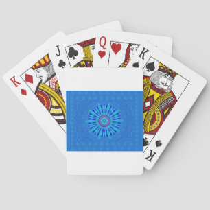 Jeu De Cartes Belle impression d'art mandala bleu royal