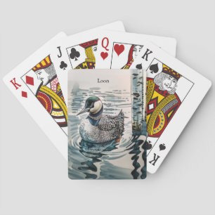 Jeu De Cartes belle laine sur l'eau en aquarelle