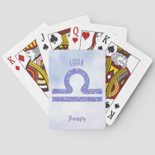 Jeu De Cartes Belle Libra Astrologie Signe Personnalisé Violet