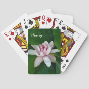 Jeu De Cartes Belle Lotus Flower Photo Nom personnalisé