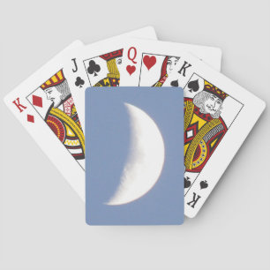 Jeu De Cartes Belle lune de croissant de cire à la lumière