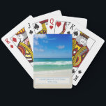 Jeu De Cartes Belle Maison de plage Invité personnalisée<br><div class="desc">Une belle photo de l'océan prise dans la destination de vacances idéale de Destin, Floride fait une jolie maison de plage personnalisée jouant aux cartes pour les visiteurs. Les magnifiques eaux vertes de Sandestin se lavent jusqu'à la mer sablonneuse sous le ciel bleu serein pour faire le design de photo...</div>