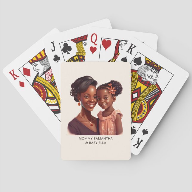 Jeu De Cartes Belle maman et fille noire (19) (dos)