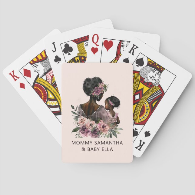 Jeu De Cartes Belle mère et fille noire (8) (dos)