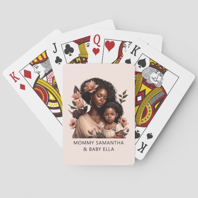 Jeu De Cartes Belle mère et fille noire (9) (dos)