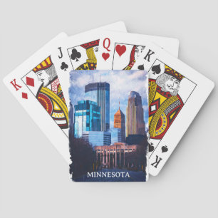 Jeu De Cartes Belle Minneapolis Minnesota Skyline
