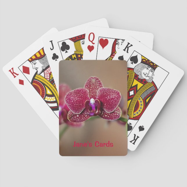 Jeu De Cartes Belle orchidée rouge (dos)