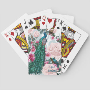 Jeu De Cartes Belle Peacock Floral Playing Cartes