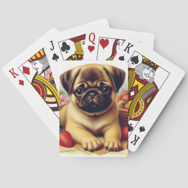 Jeu De Cartes Belle peinture Vintage Carlin (dos)