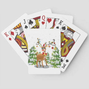Jeu De Cartes Belle renne dans la neige