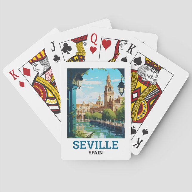 Jeu De Cartes Belle Séville Beauté de l'Andalousie Espagne Voyag (dos)