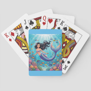 Jeu De Cartes Belle sirène de dessin animé sous la mer