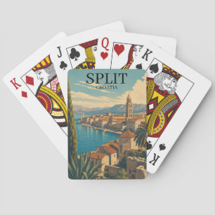 Jeu De Cartes Belle Split Croatie Côte Dalmate Voyage