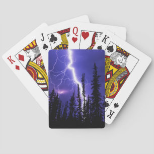 Jeu De Cartes belle tonnerre sur la forêt
