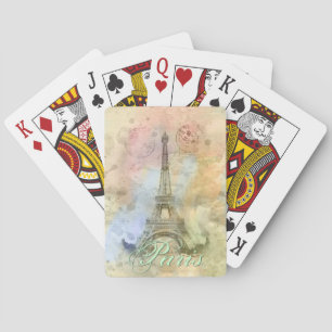 Jeu De Cartes Belle tour Eiffel vintage à la mode