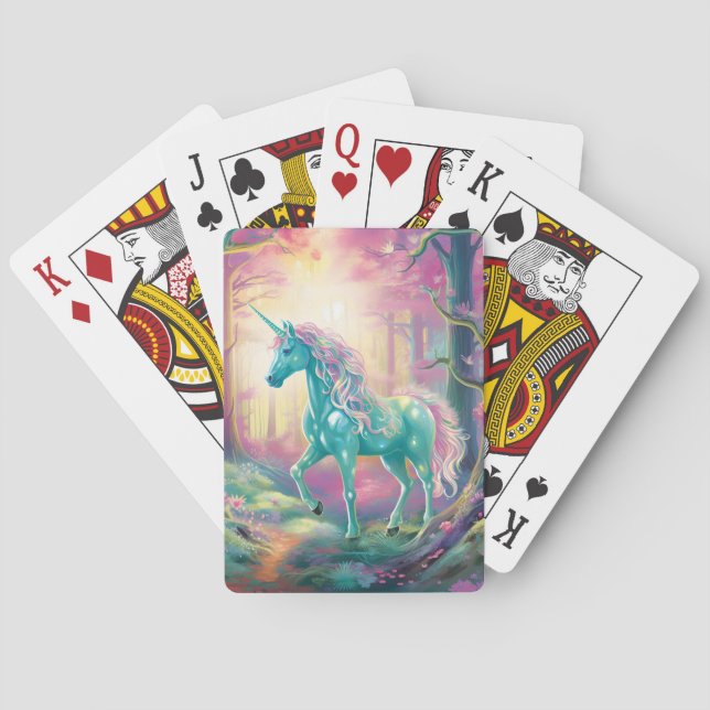 Jeu De Cartes Belle Unicorne Enchanted Forest Playing Cartes (dos)