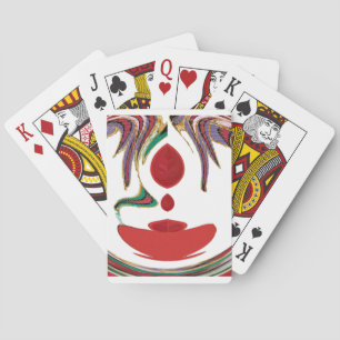 Jeu De Cartes Belles couleurs rouge, blanc, violet, vert texture