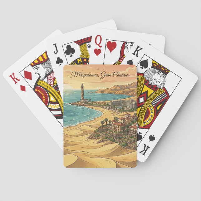 Jeu De Cartes Belles dunes de Maspalomas Gran Canaria (dos)