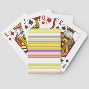 Jeu De Cartes Belles rayures jaunes blanches