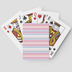 Jeu De Cartes Belles rayures roses blanches