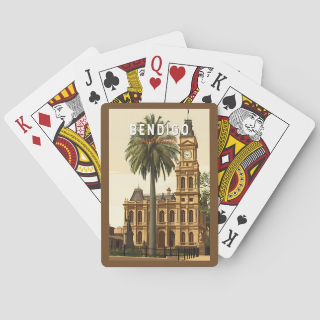 Jeu De Cartes Bendigo Australia Travel Art Vintage (dos)