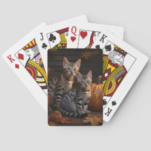 Jeu De Cartes Bengal Kitten Automne Citrouille de plaisir