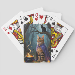 Jeu De Cartes Bengale Chat Whimsical Halloween Peinture